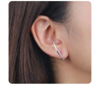 Beautiful Designed Silver Hoop Earring HO-2470